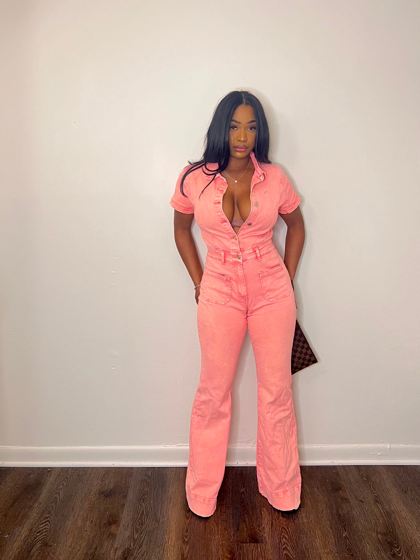 Ring A Bell Jumpsuit “Pink”