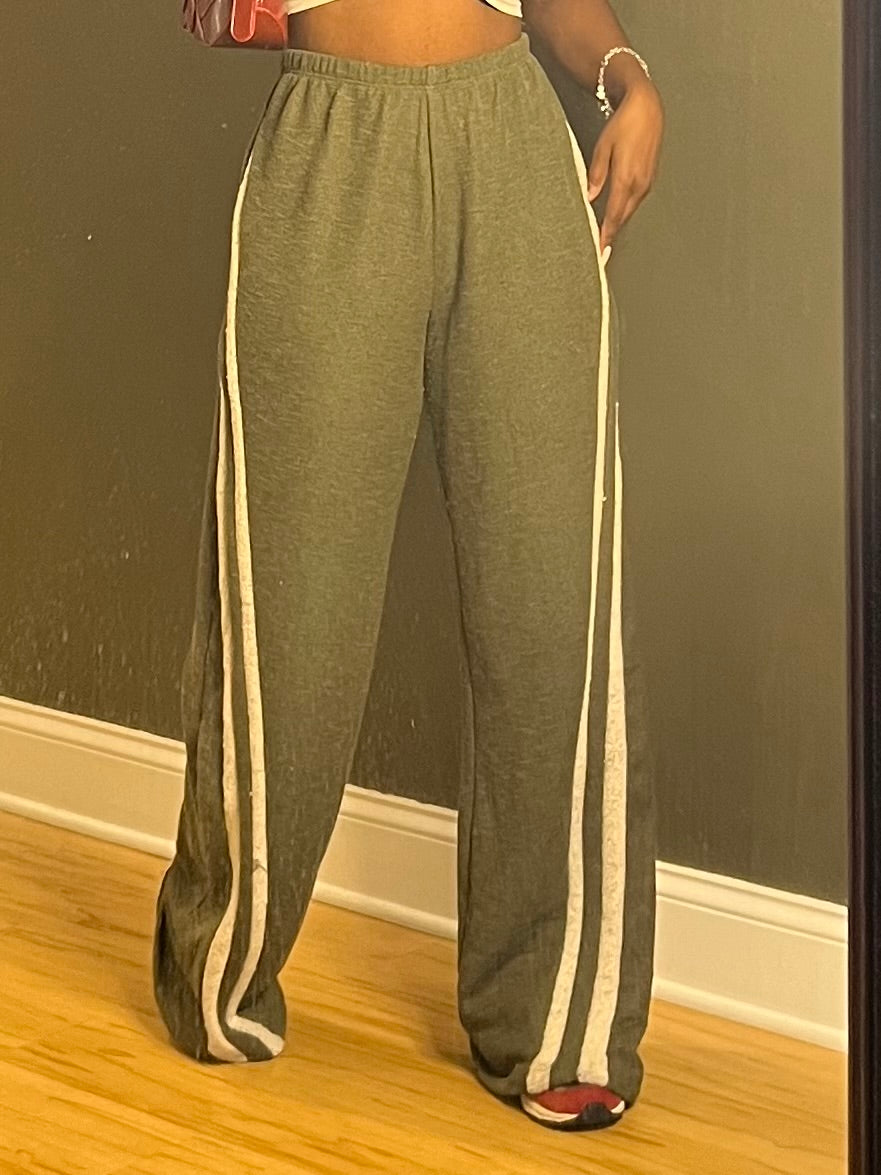 Wide Leg Sweatpants | Olive