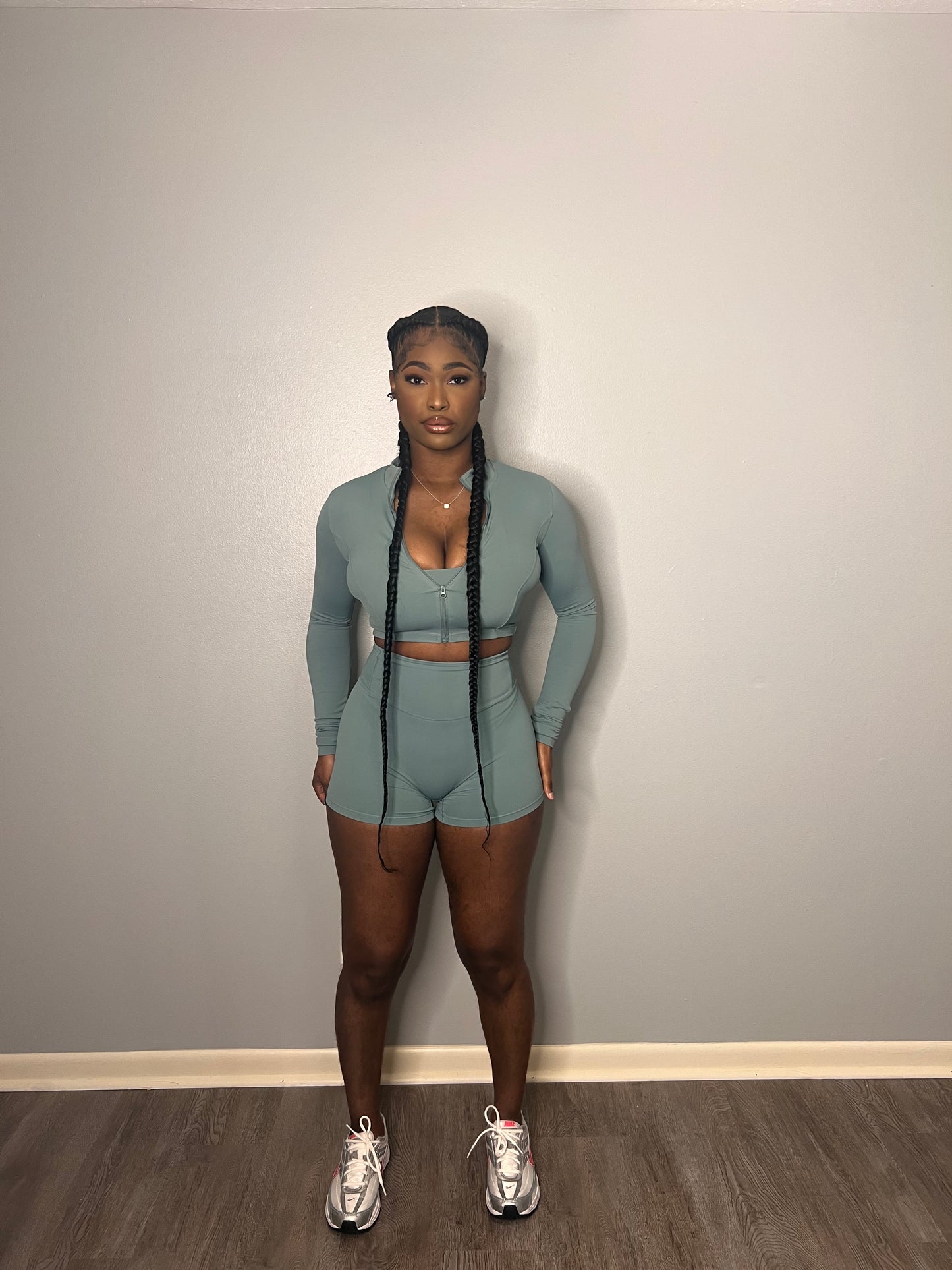 Teal Soft Flex | 3 Piece Short Set
