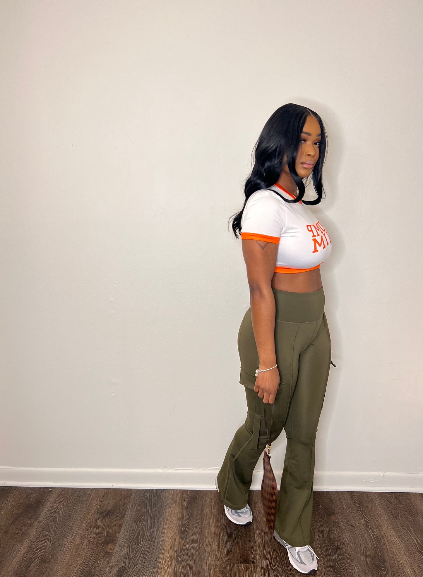 Olive Flared Yoga Pants
