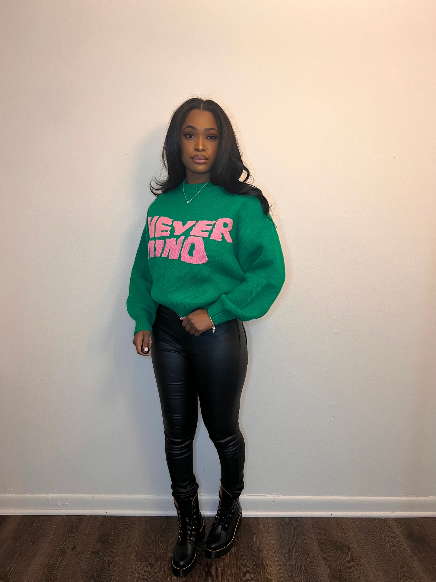 “NeverMind” Knit Sweater