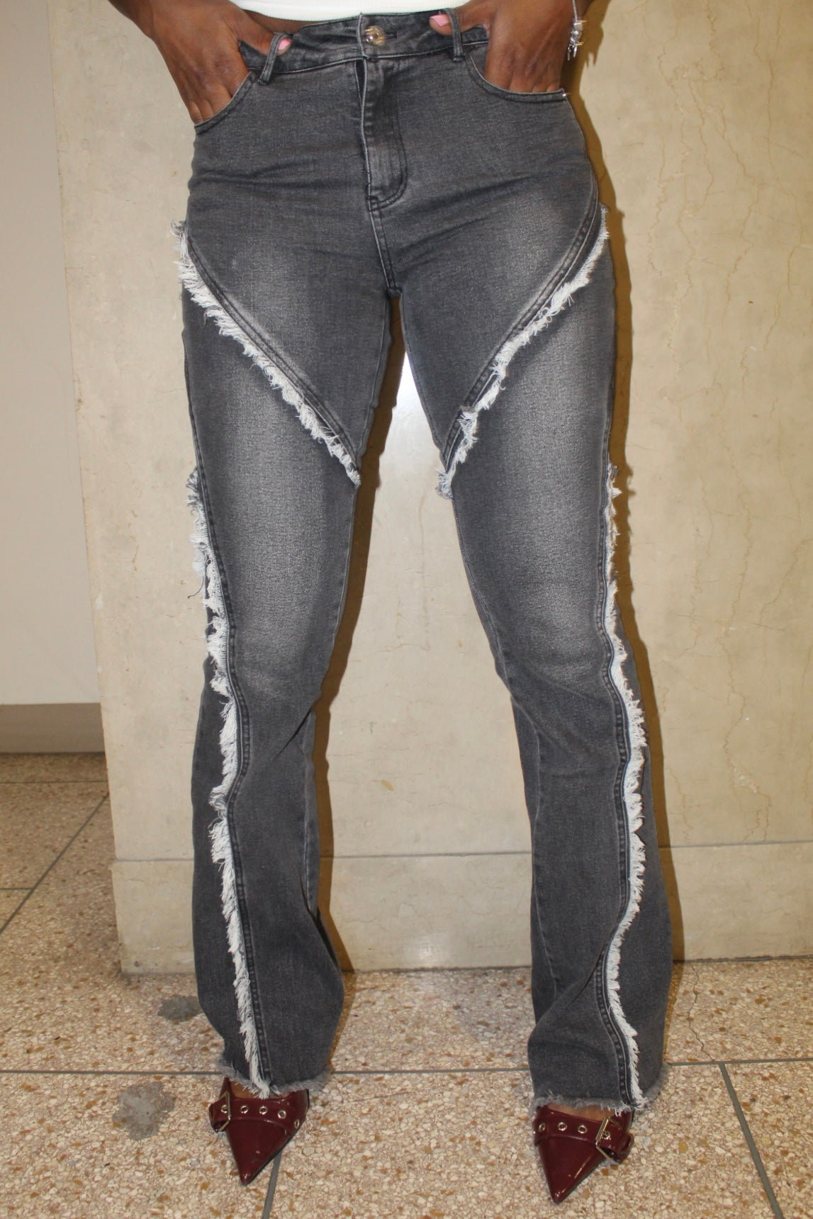Five Star | Frayed Detail Denim