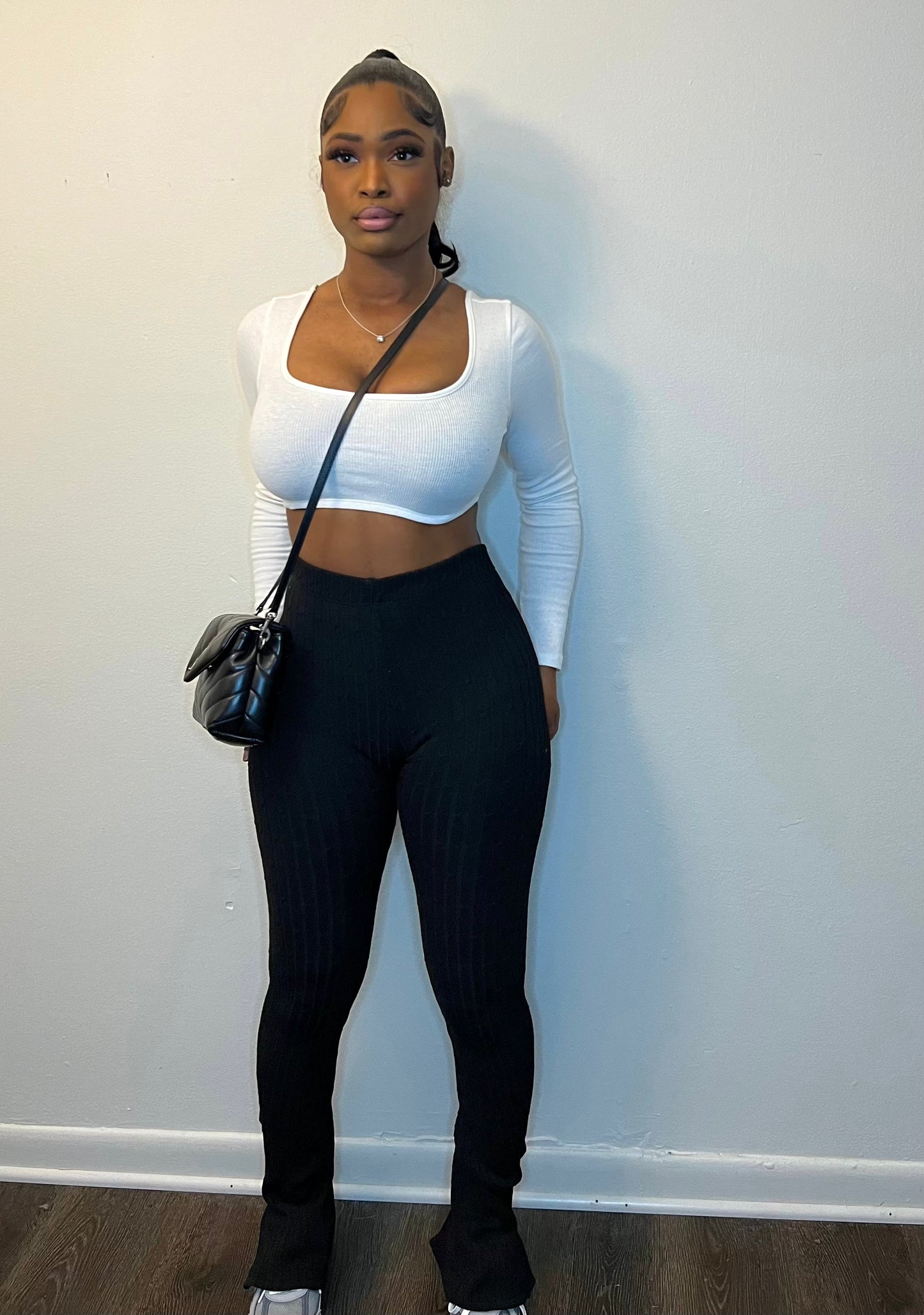 Black Knit Leggings