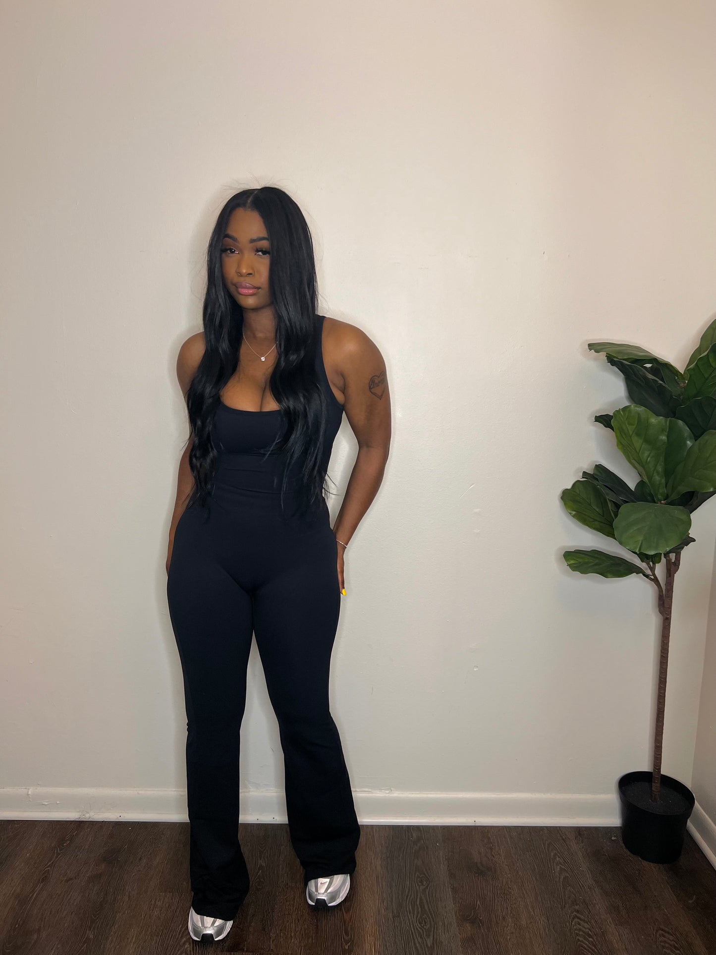 Make it Flare Yoga Jumpsuit “Black”