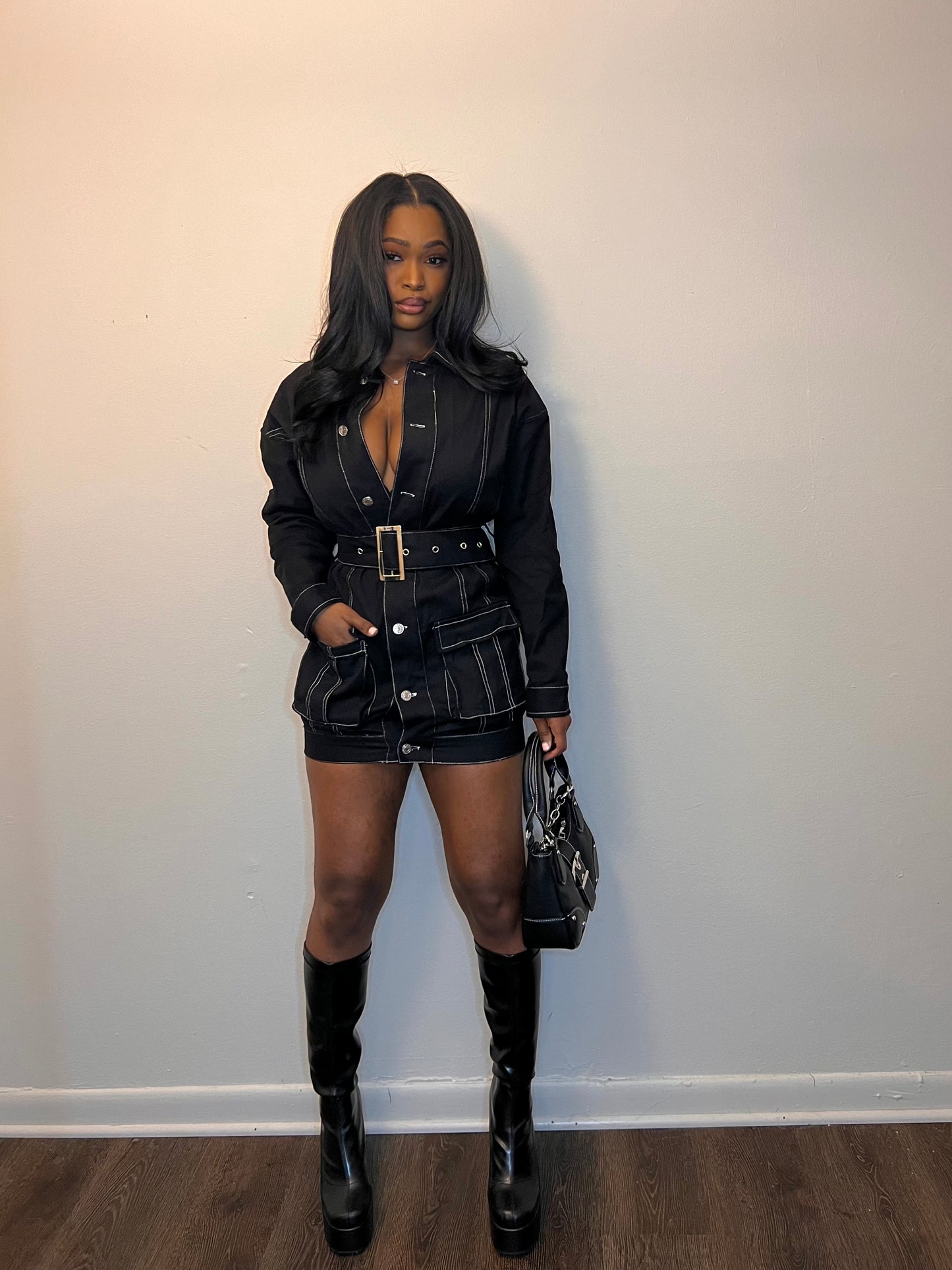 Black Barbie Denim Dress