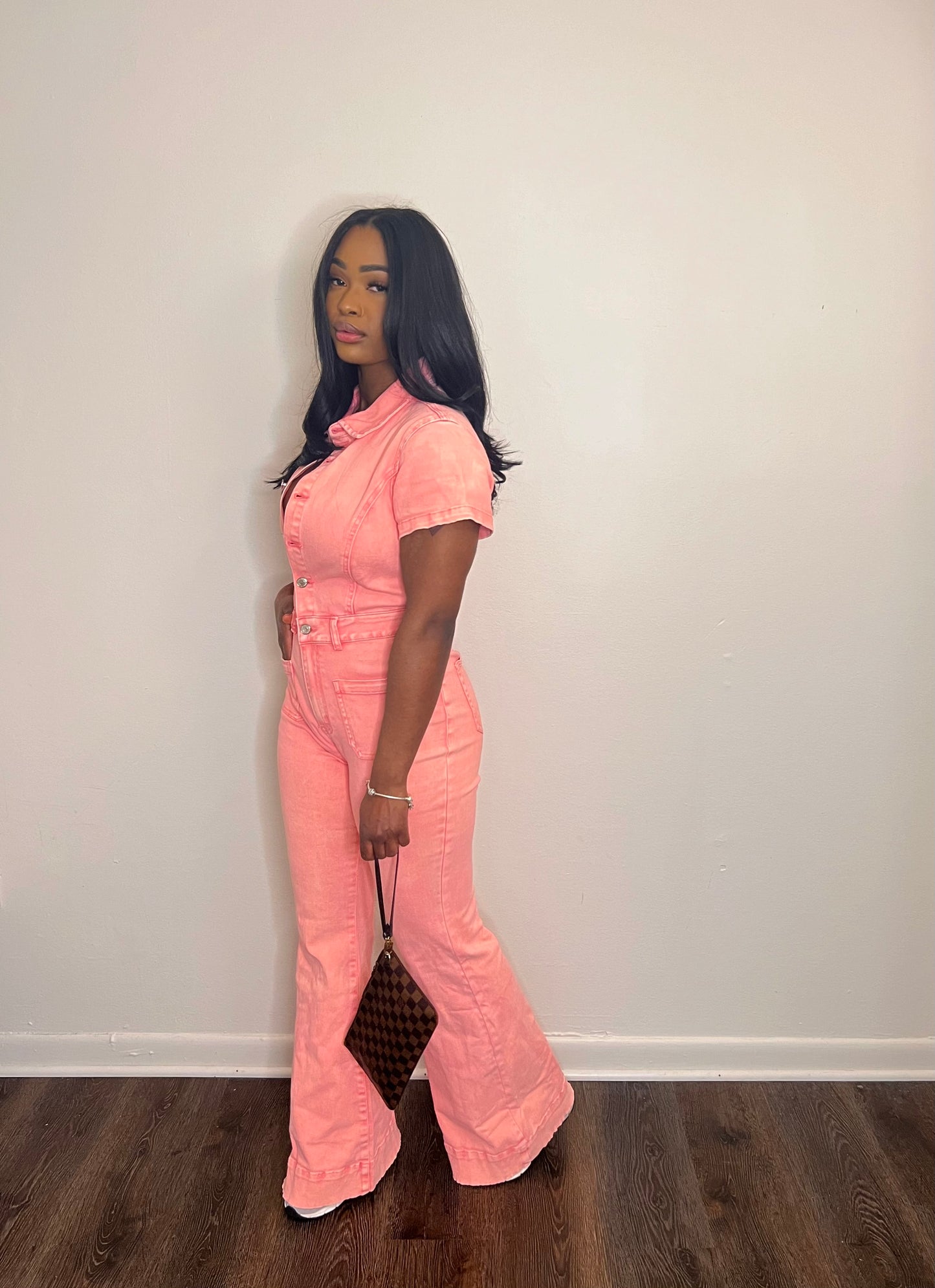 Ring A Bell Jumpsuit “Pink”