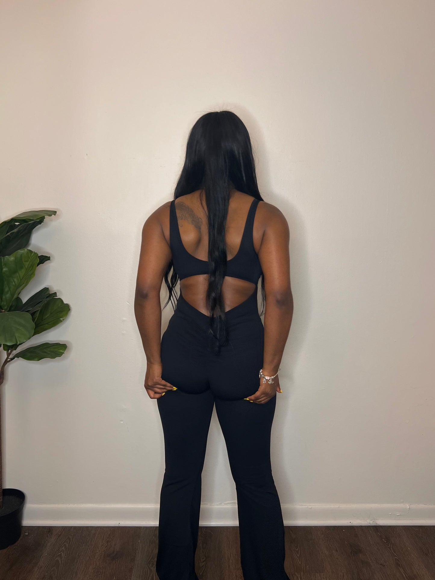 Make it Flare Yoga Jumpsuit “Black”
