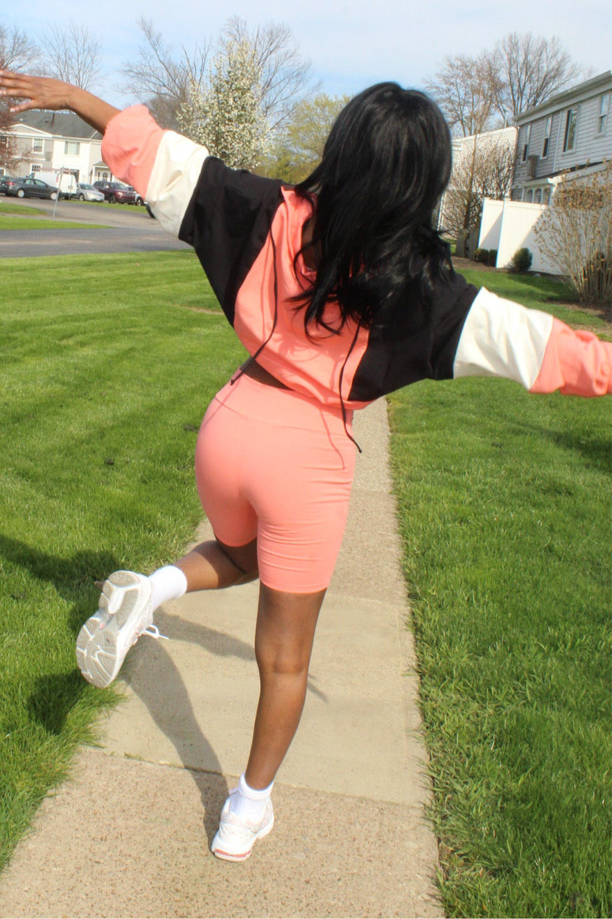 Brighter Day | Biker short set Peach