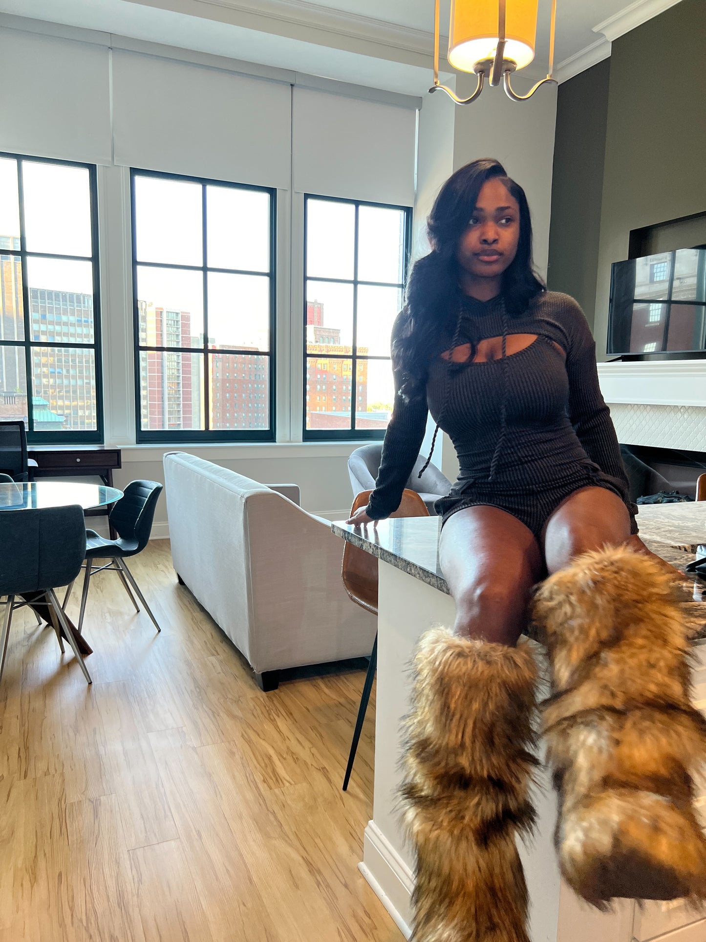 Luxe Babe Fur Boots | Brown