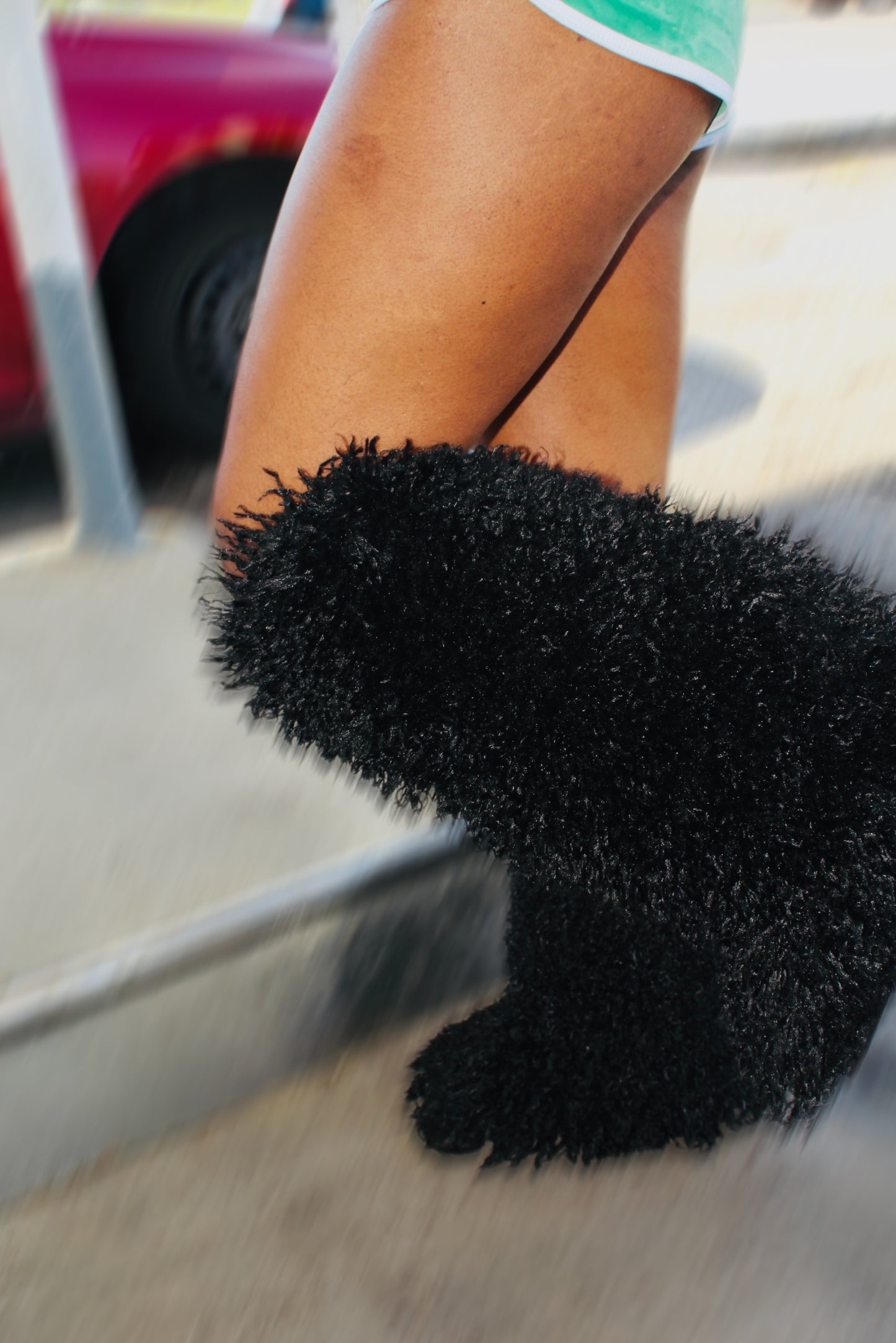 Luxe Club Fur Boots | Black