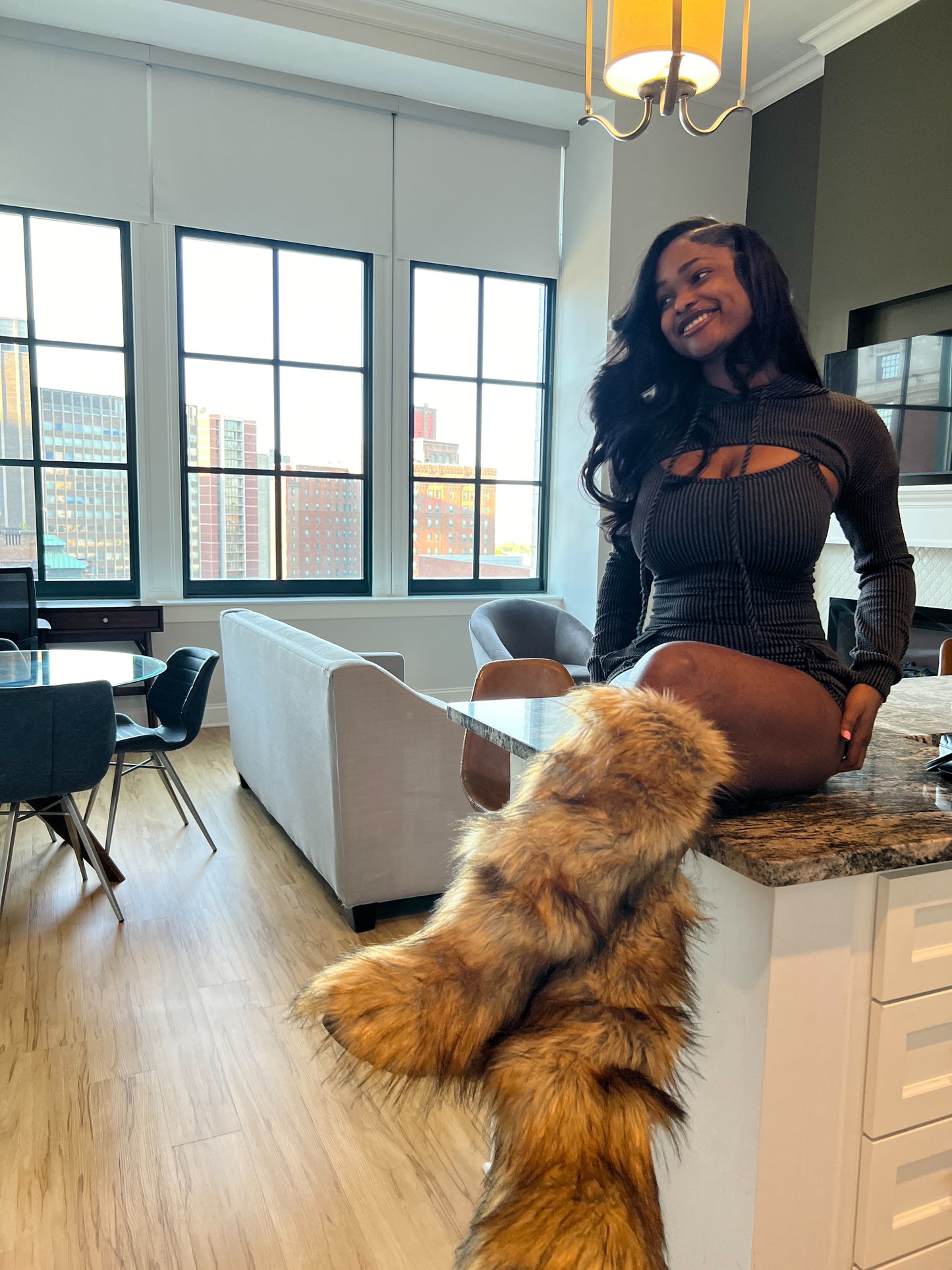 Luxe Babe Fur Boots | Brown