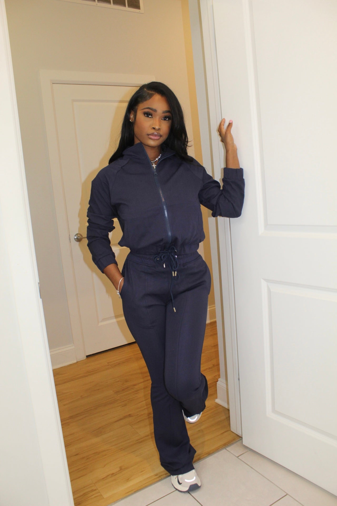 Zip-up Tracksuit | Navy Blue