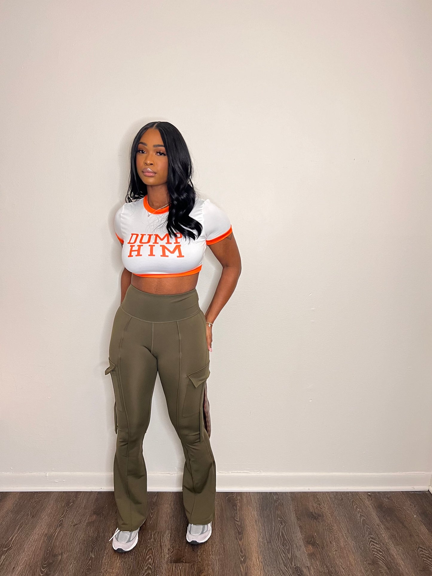 Olive Flared Yoga Pants