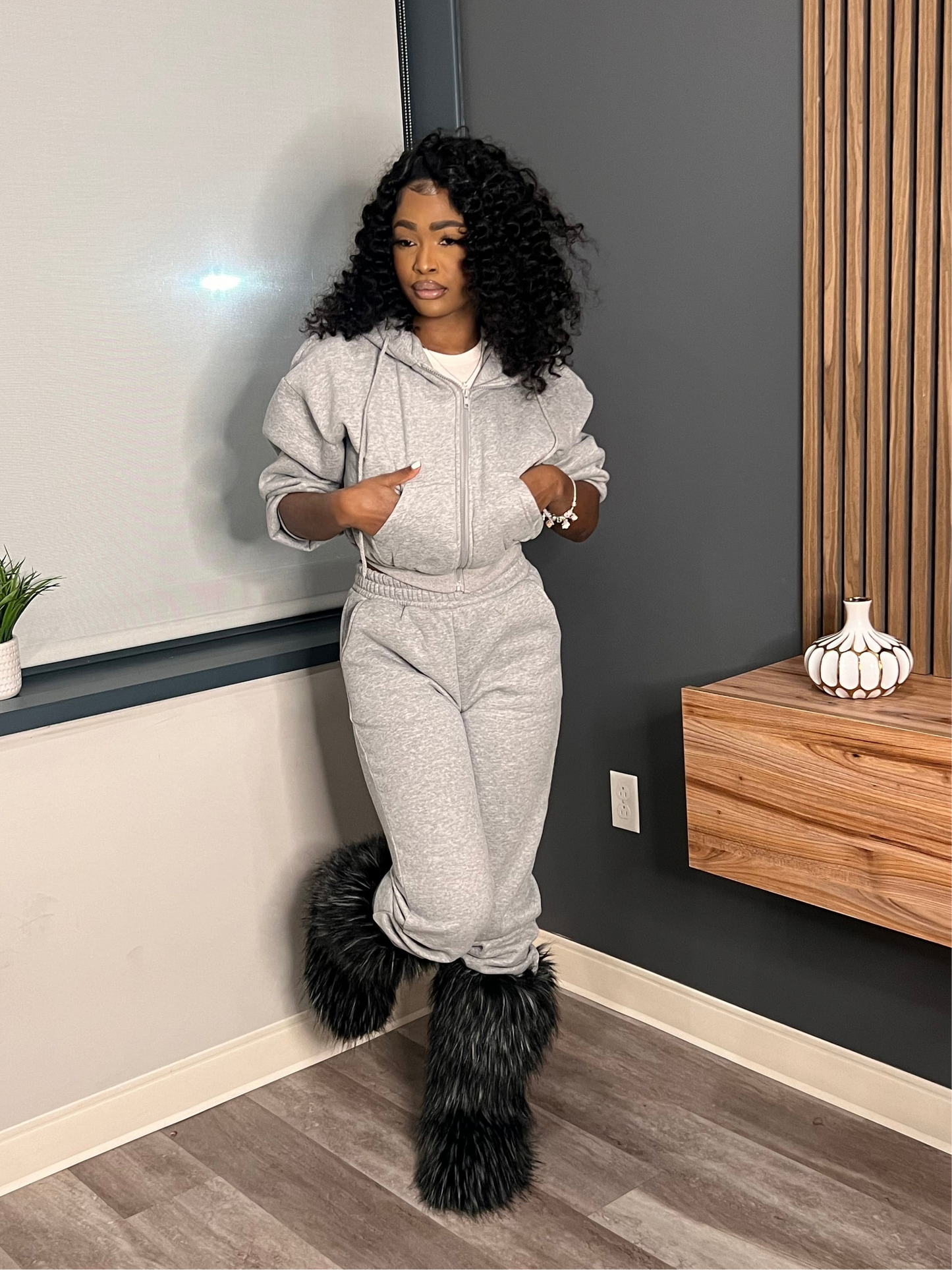 Cute & Cozy | Jogger Set “Gray”
