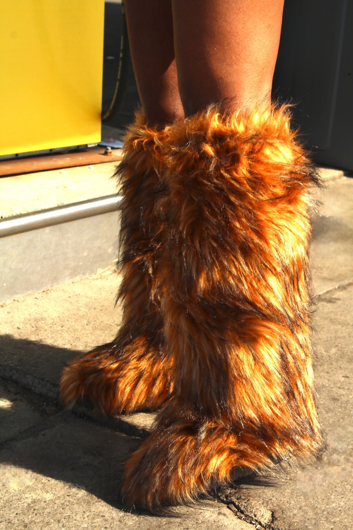 Luxe Babe Fur Boots | Brown