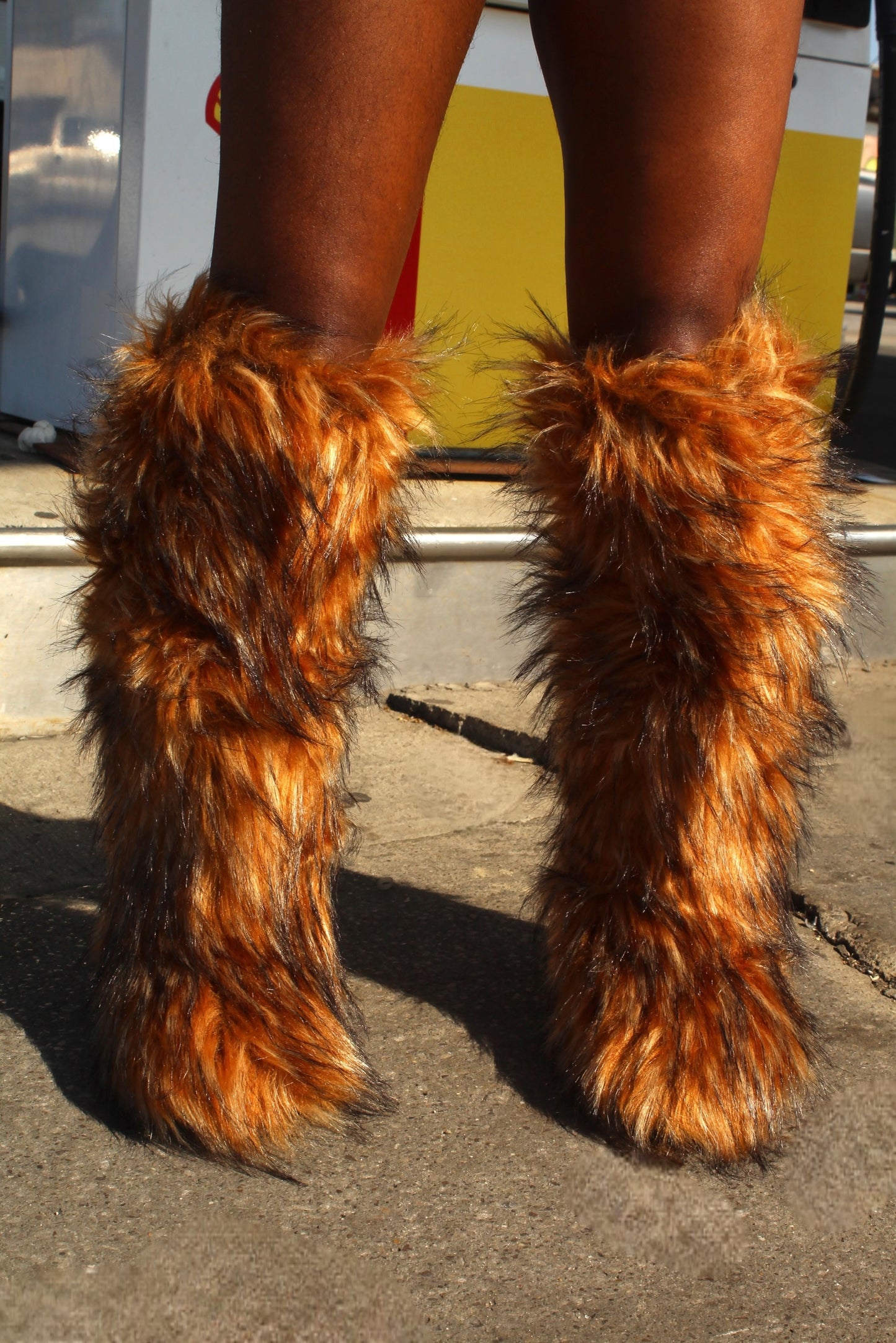 Luxe Babe Fur Boots | Brown