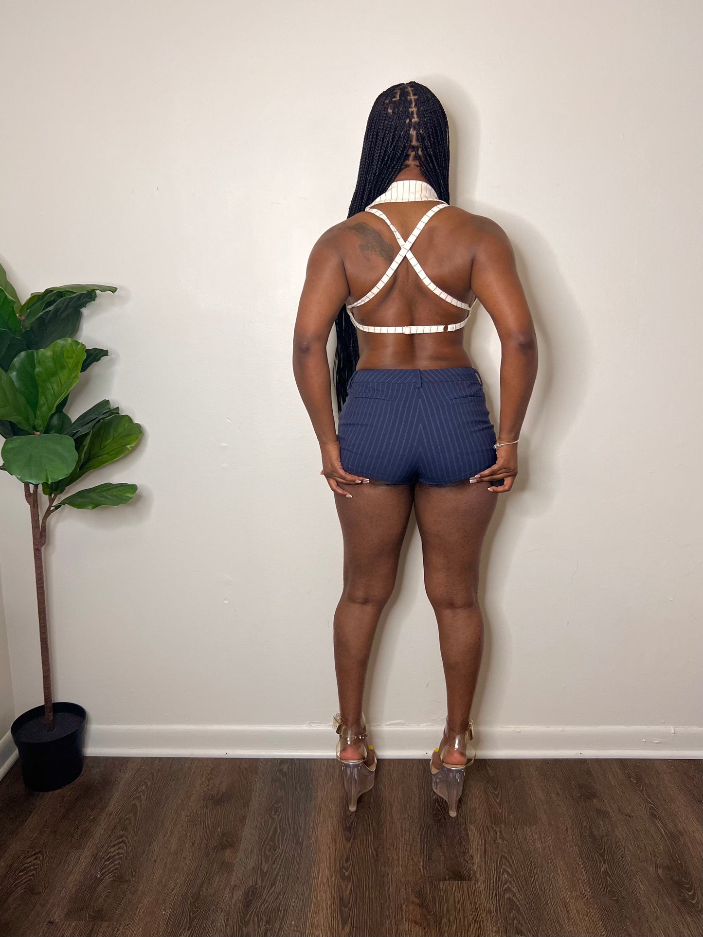 Pinstriped Mini Skort