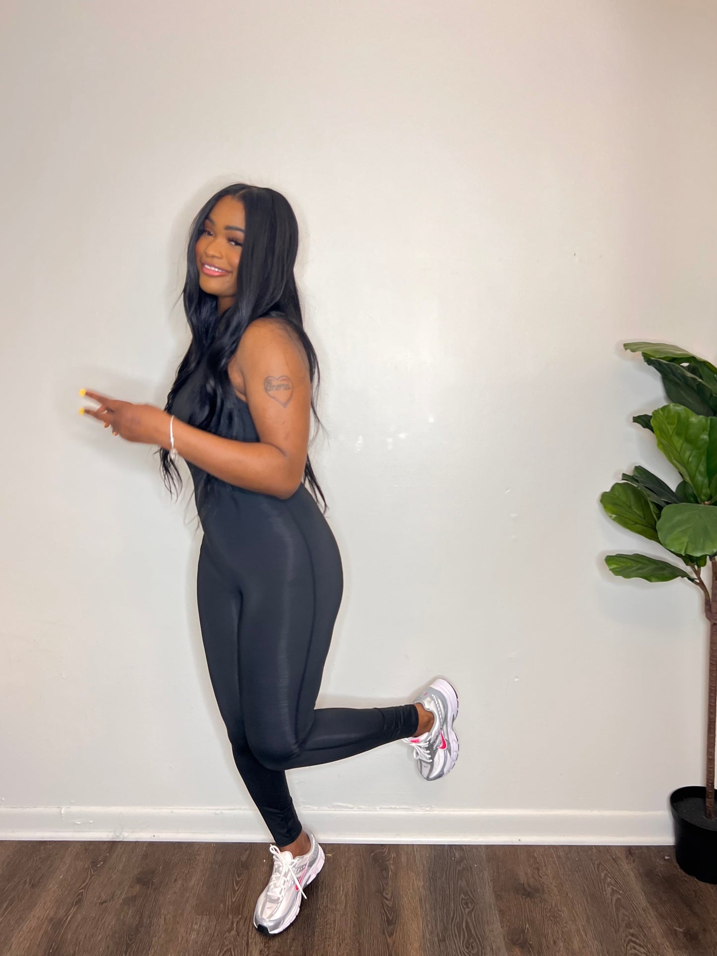 Skin Tight Jumpsuit “Black”