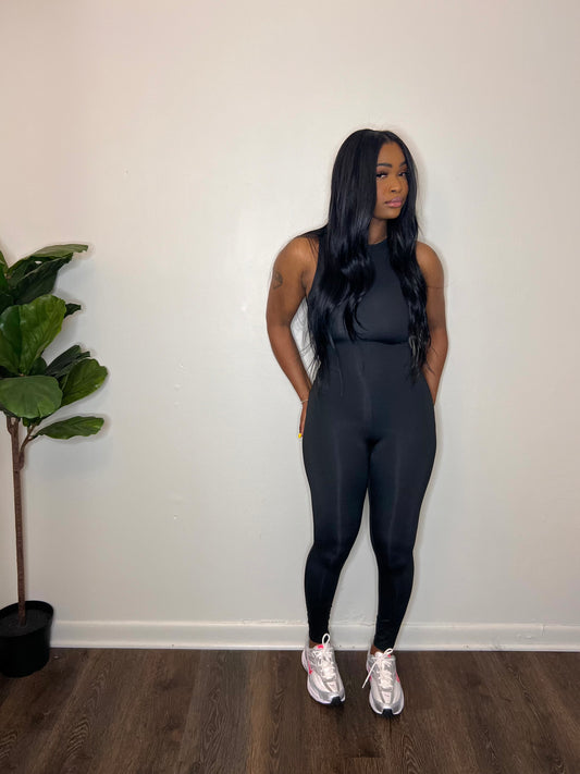 Skin Tight Jumpsuit “Black”