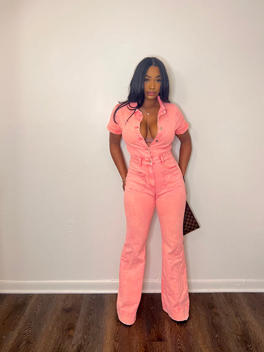 Ring A Bell Jumpsuit “Pink”