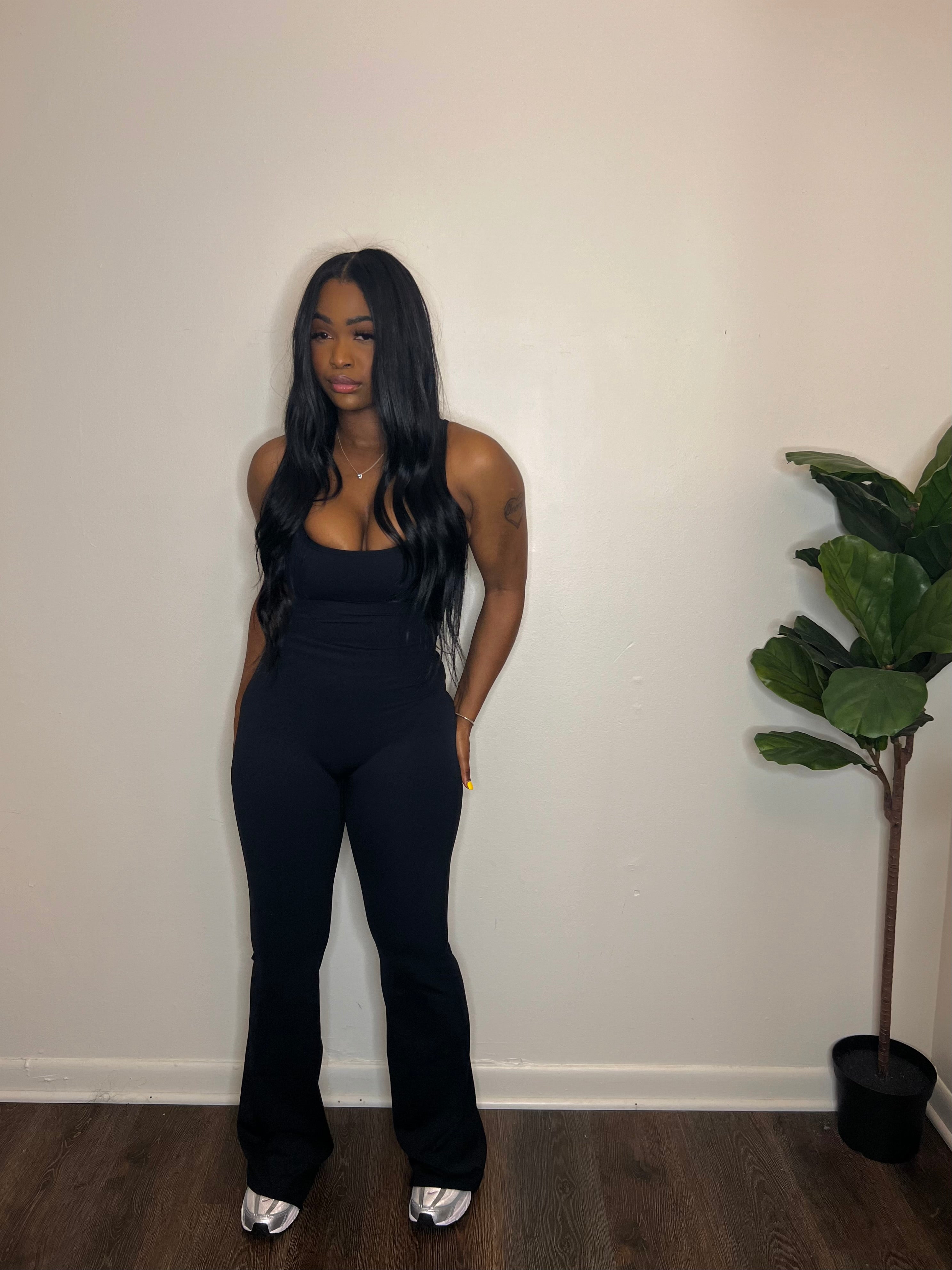 Black yoga jumpsuit online