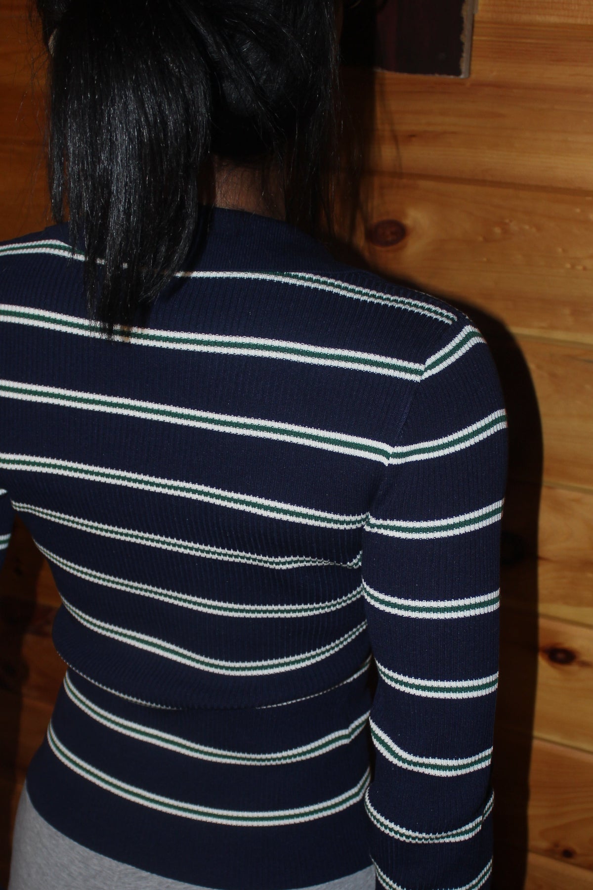 Hilary bel-Air - Navy Stripped Polo