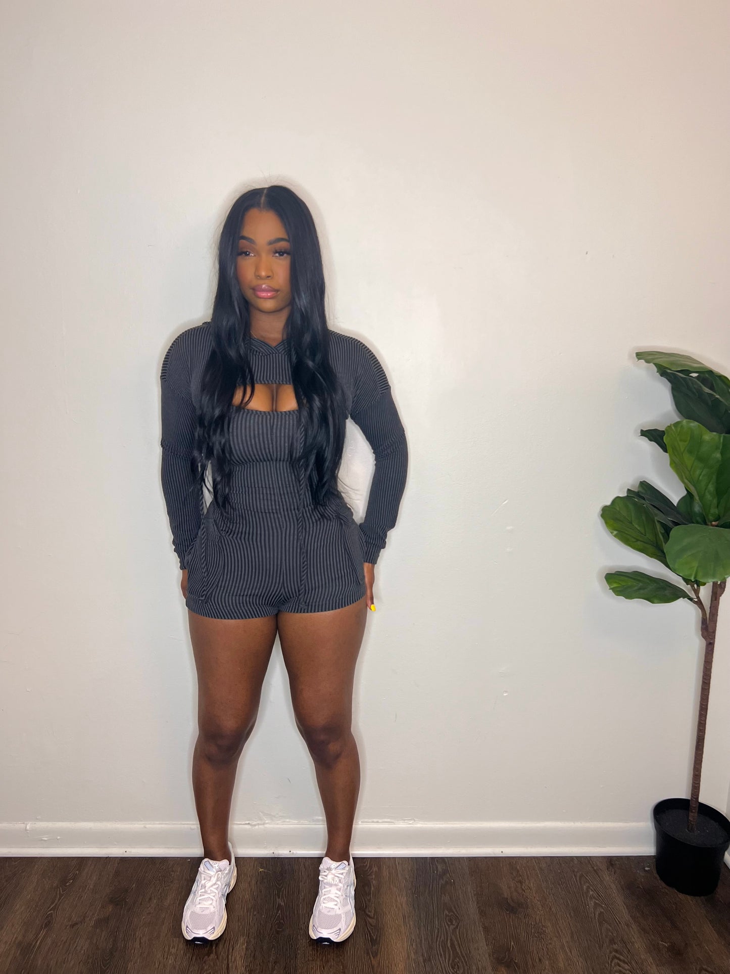 Cargo Romper “Gray”