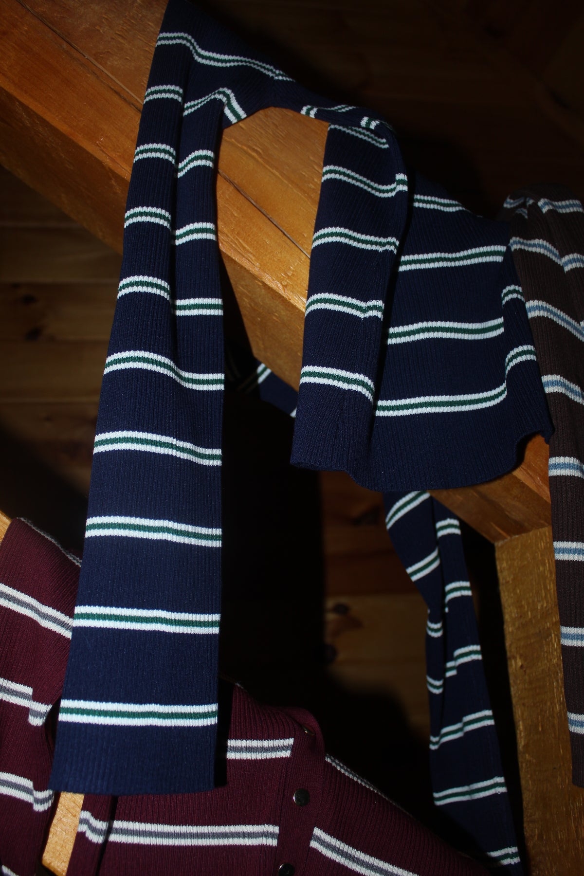 Hilary bel-Air - Navy Stripped Polo
