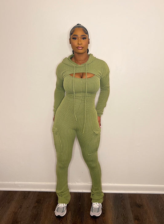 Olive Green Jumpsuit