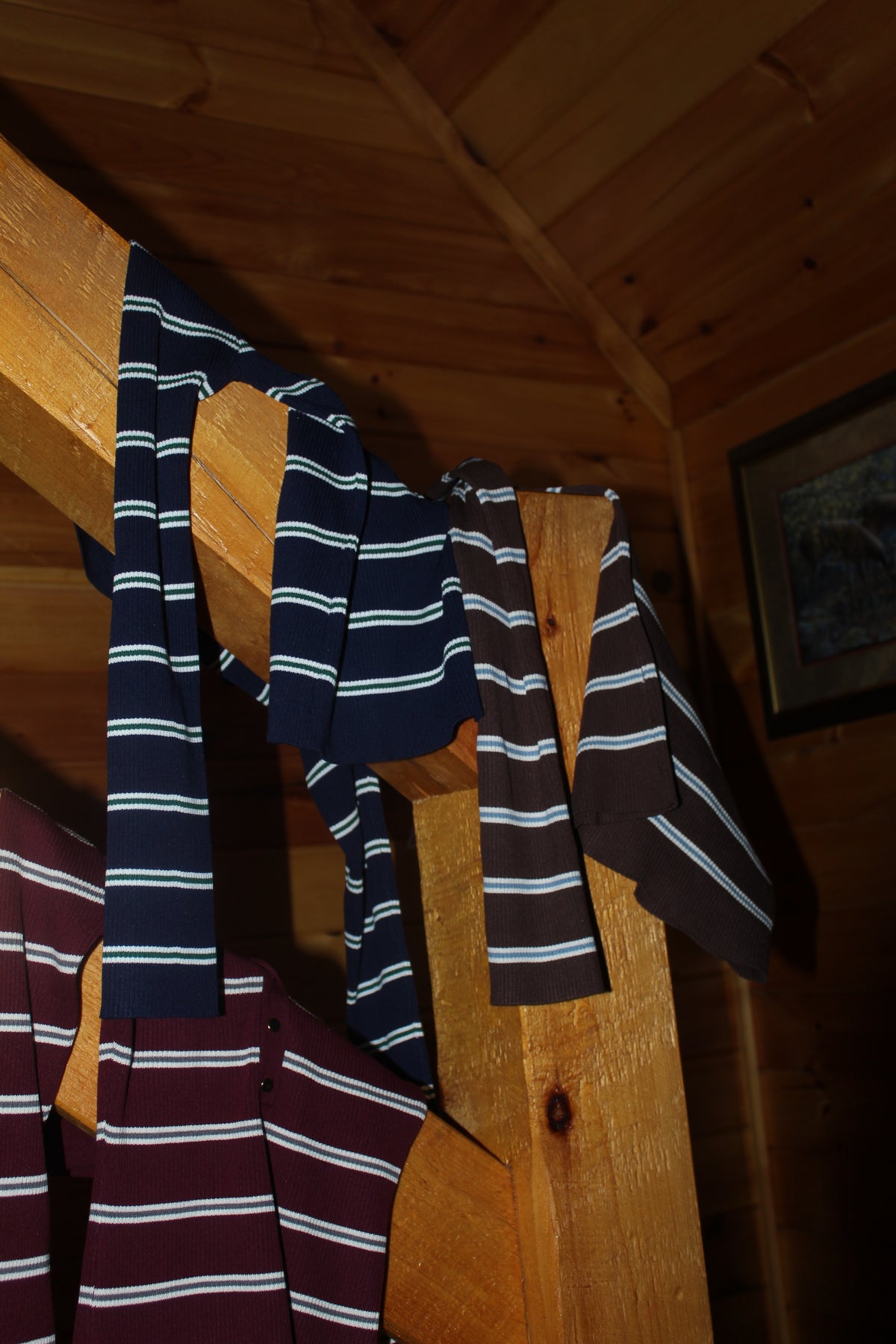 Hilary bel-Air - Navy Stripped Polo
