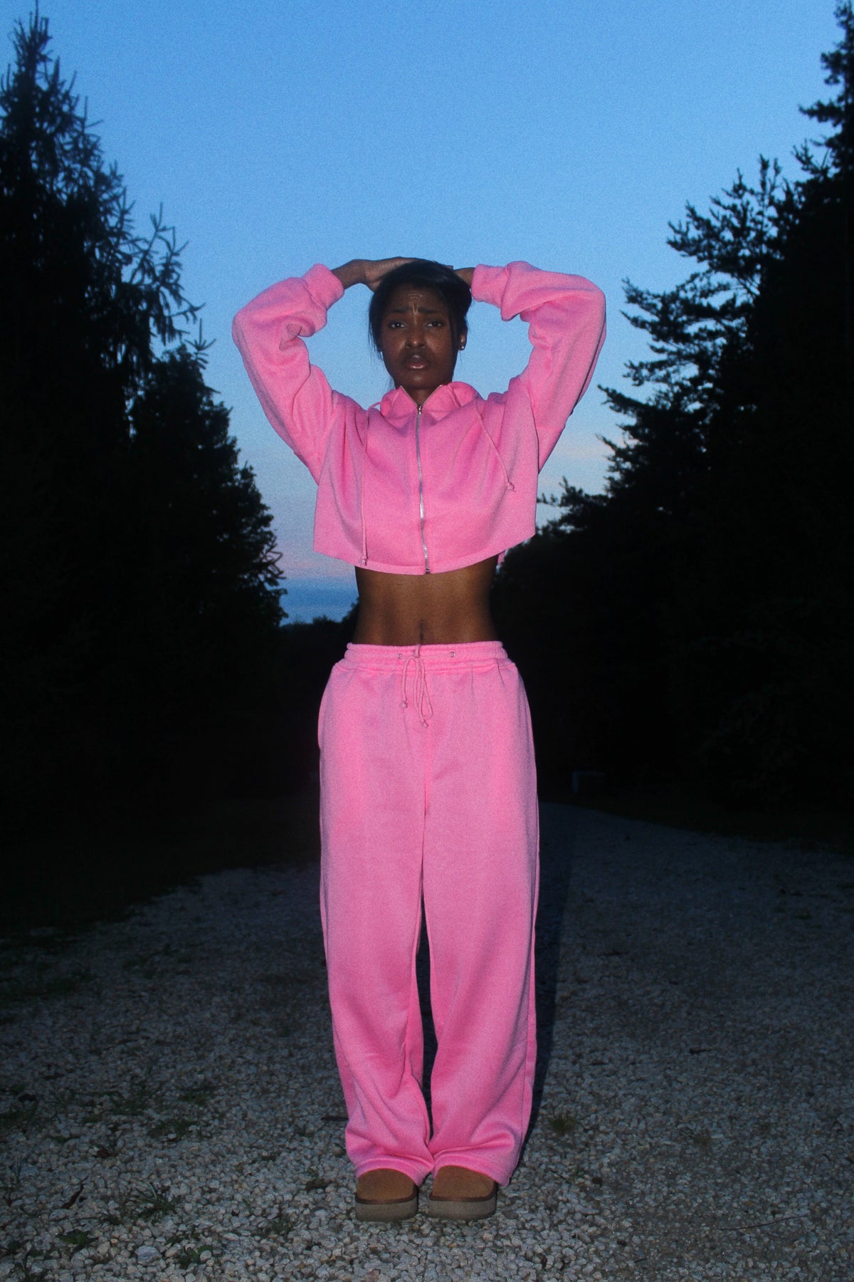 Dope Girl - Comfort - Sweatpants - Oversized Hoodie - Hot Pink