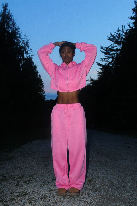 Dope Girl - Comfort - Sweatpants - Oversized Hoodie - Hot Pink