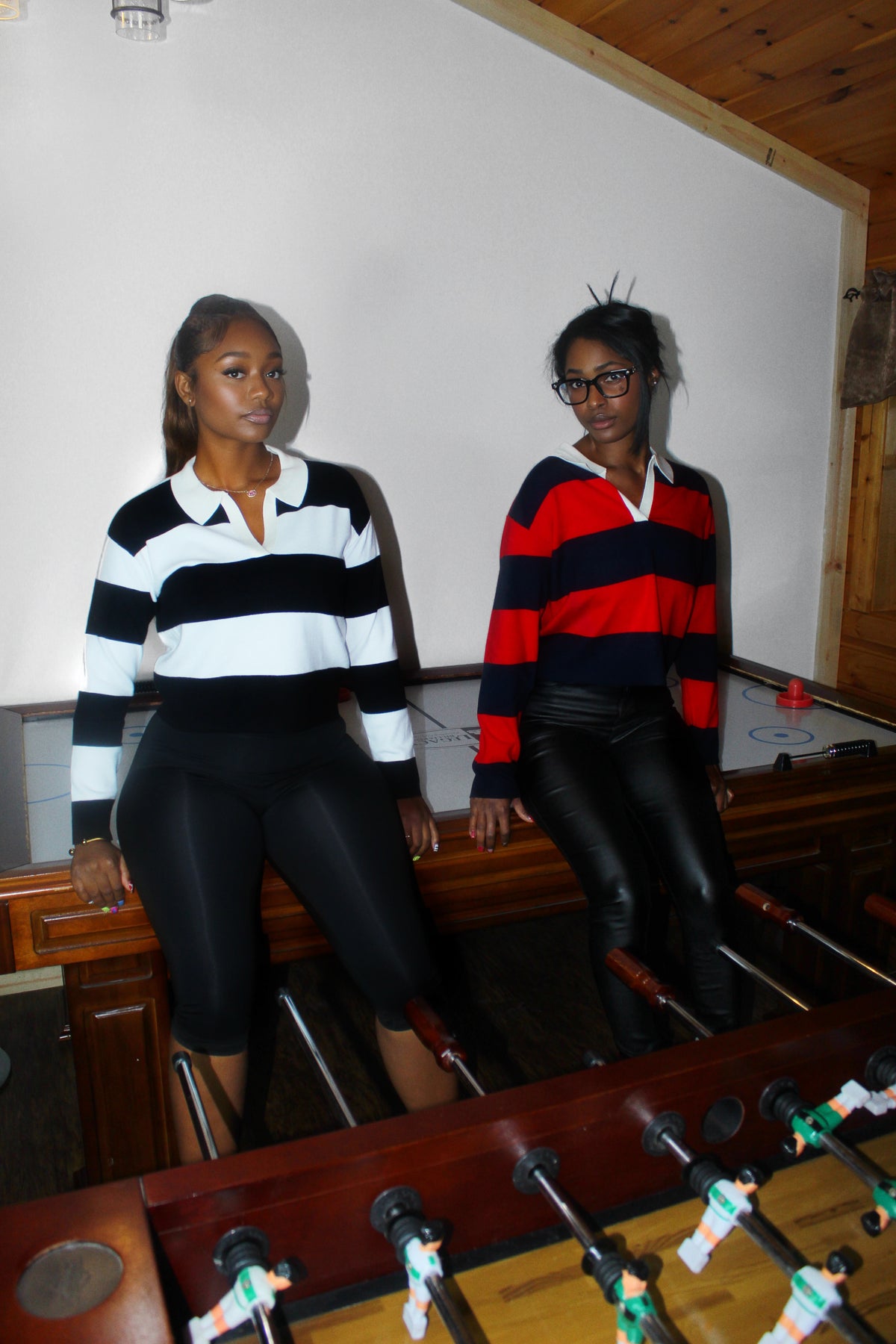 Classic Stripped Polo - Black - White