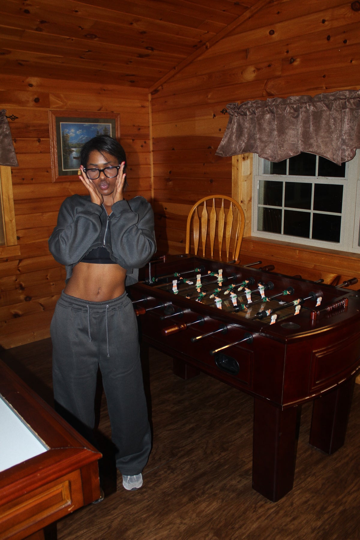 Dope Girl - Sweatpants - Oversized Hoodie - Dark Gray