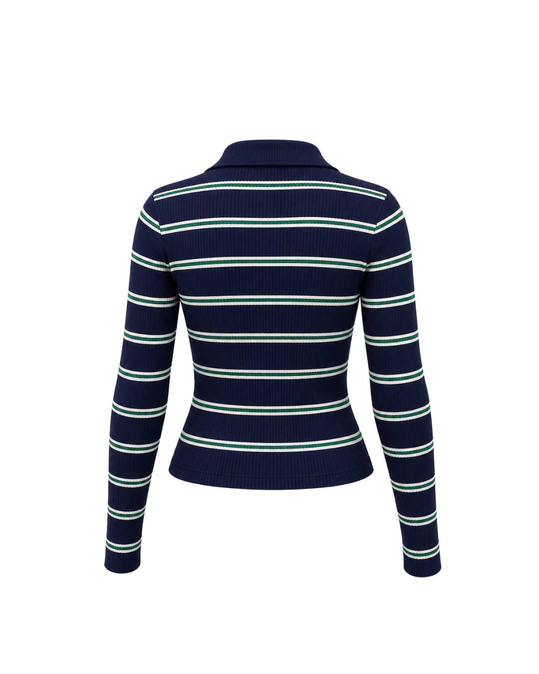 Hilary bel-Air - Navy Stripped Polo