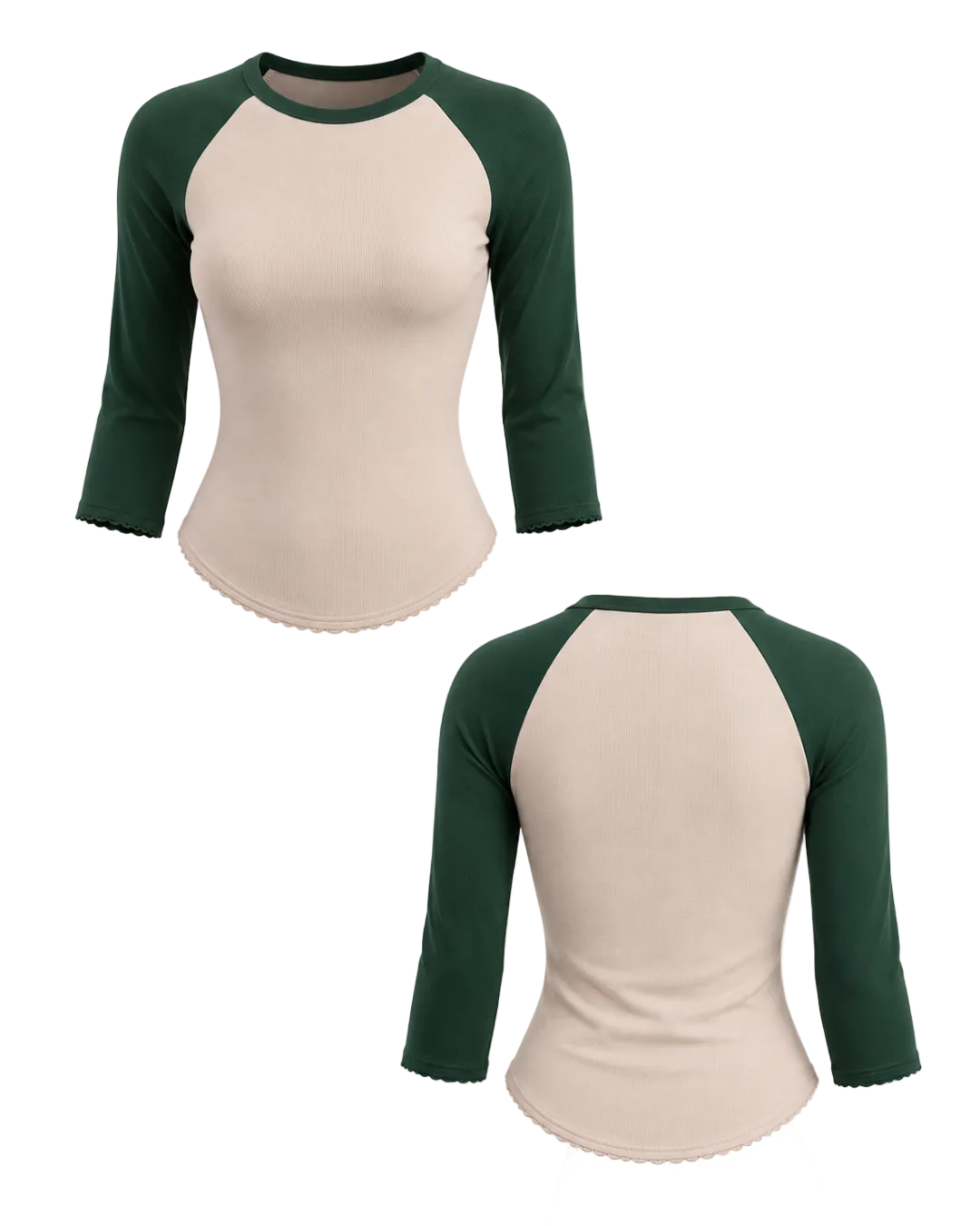 Campfire Raglan Tee - two Pack - Hunter - Chocolate