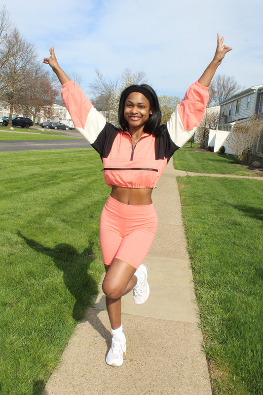 Brighter Day | Biker short set Peach