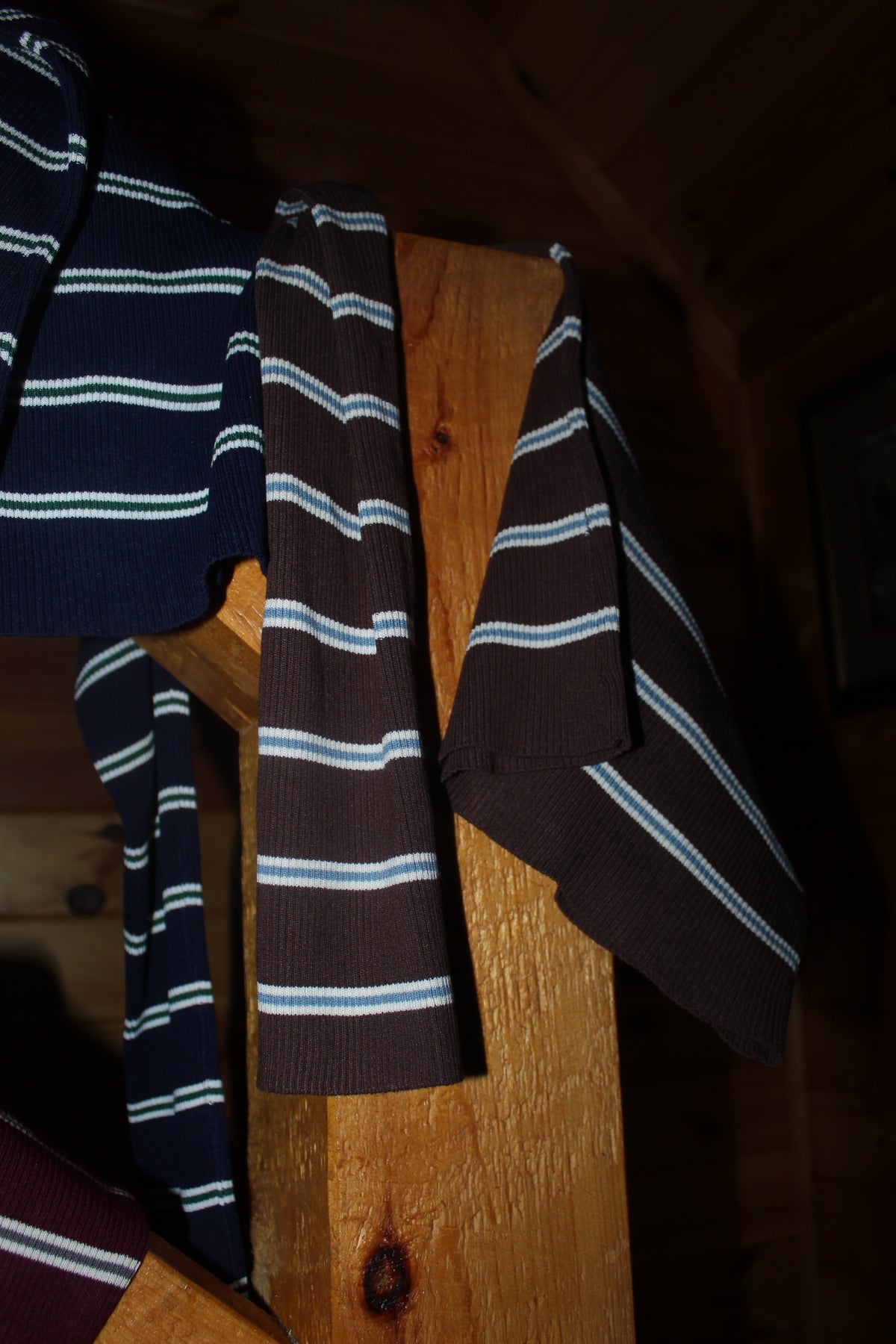 Hilary bel-Air - Chocolate Polo - Long Sleeved - Stripped - Top