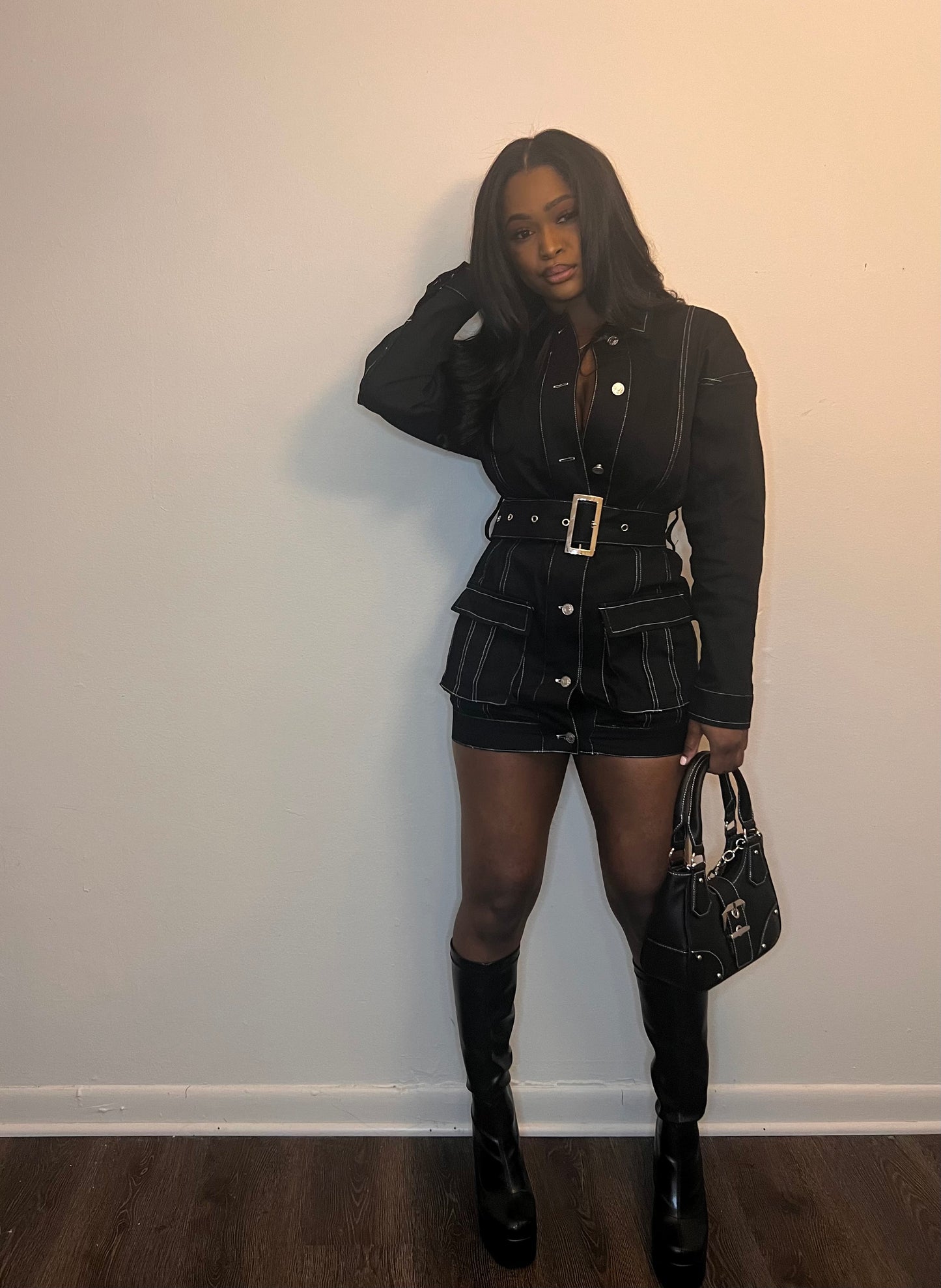 Black Barbie Denim Dress