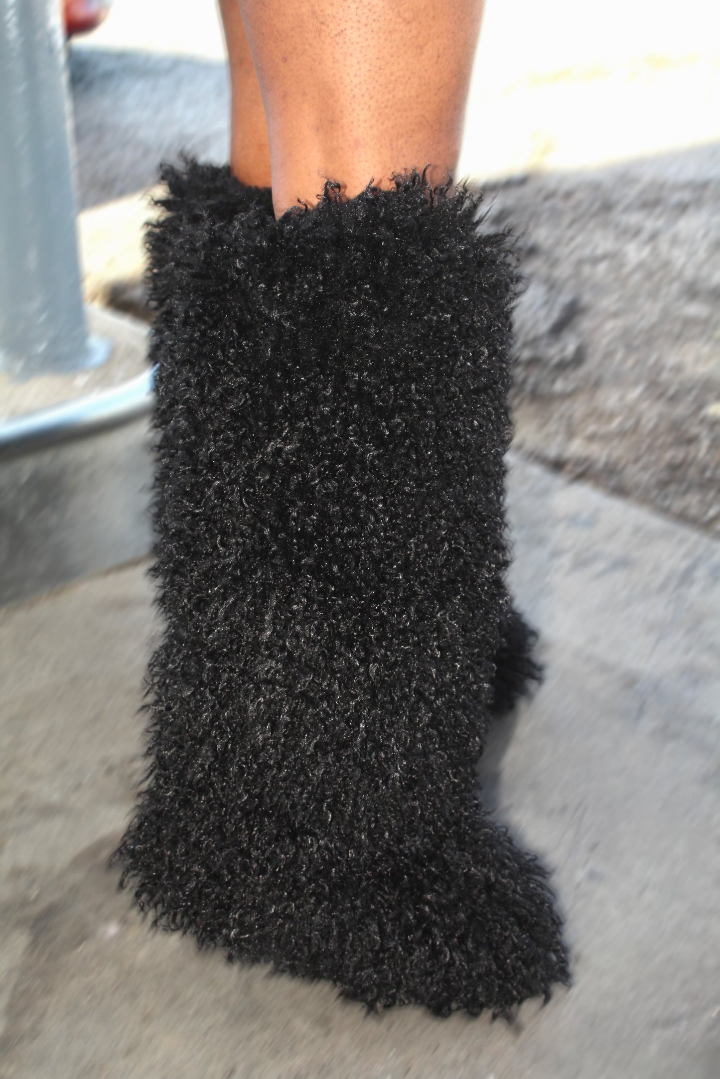 Luxe Club Fur Boots | Black