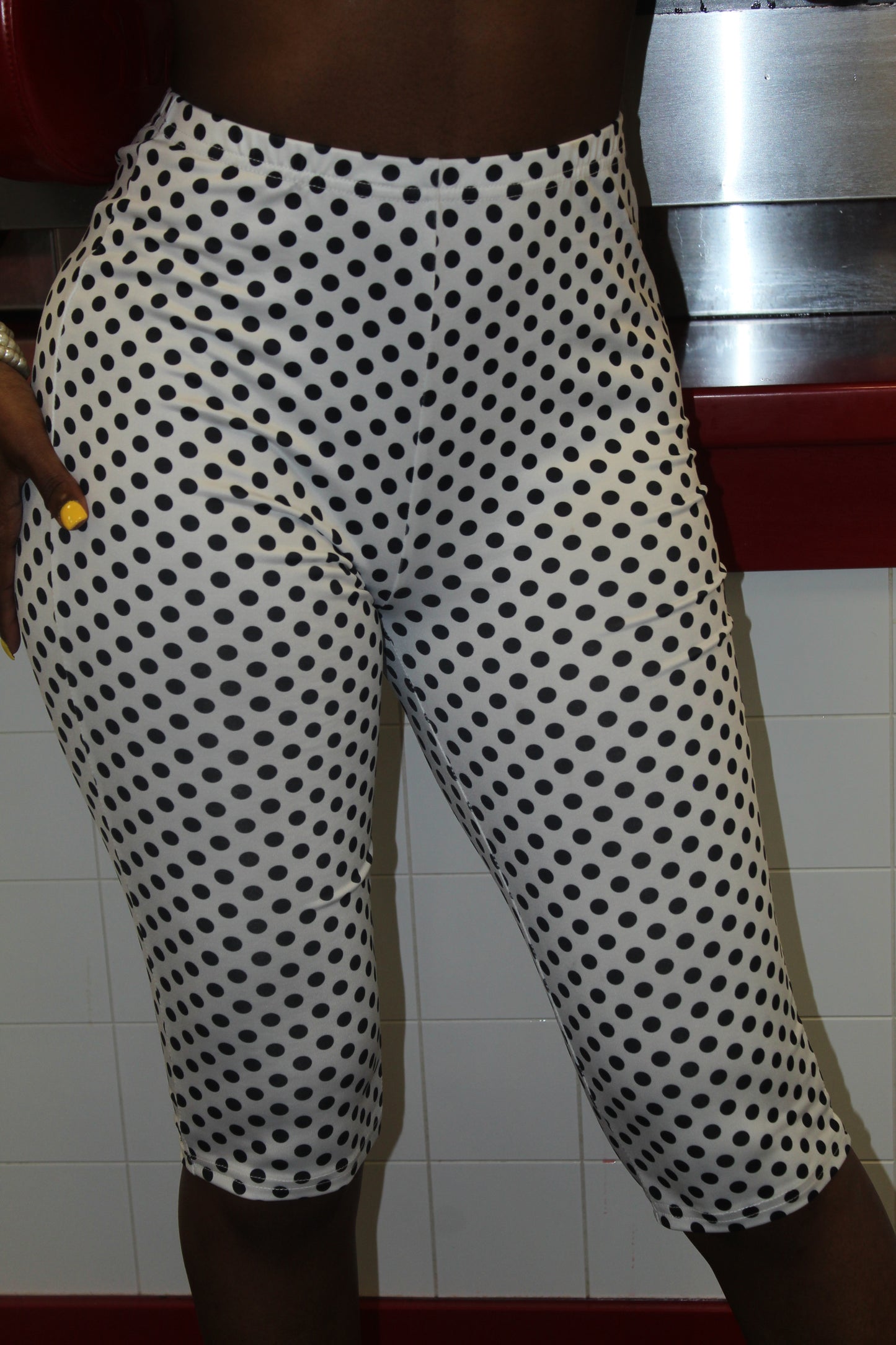 Betty Boop | White Polka Dot Capri Set