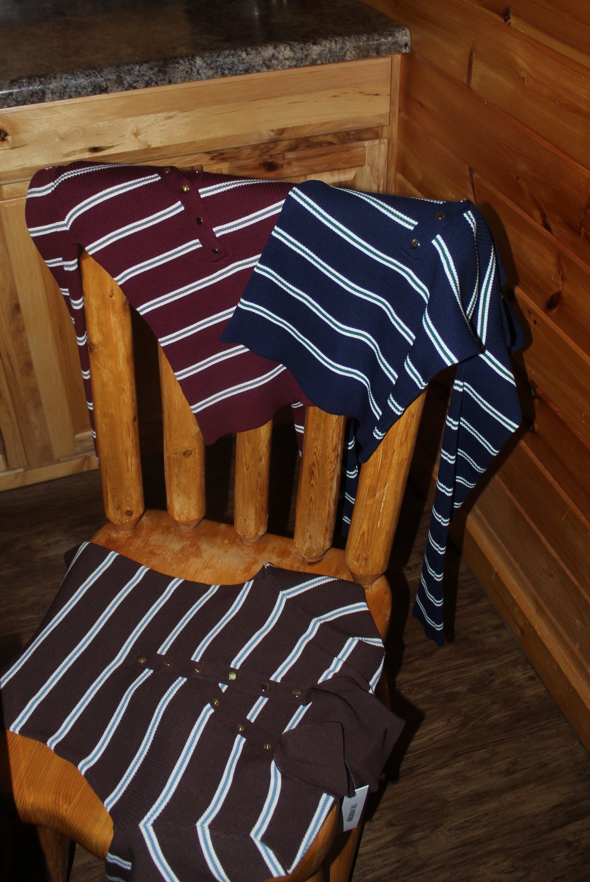 Hilary bel-Air - Chocolate Polo - Long Sleeved - Stripped - Top