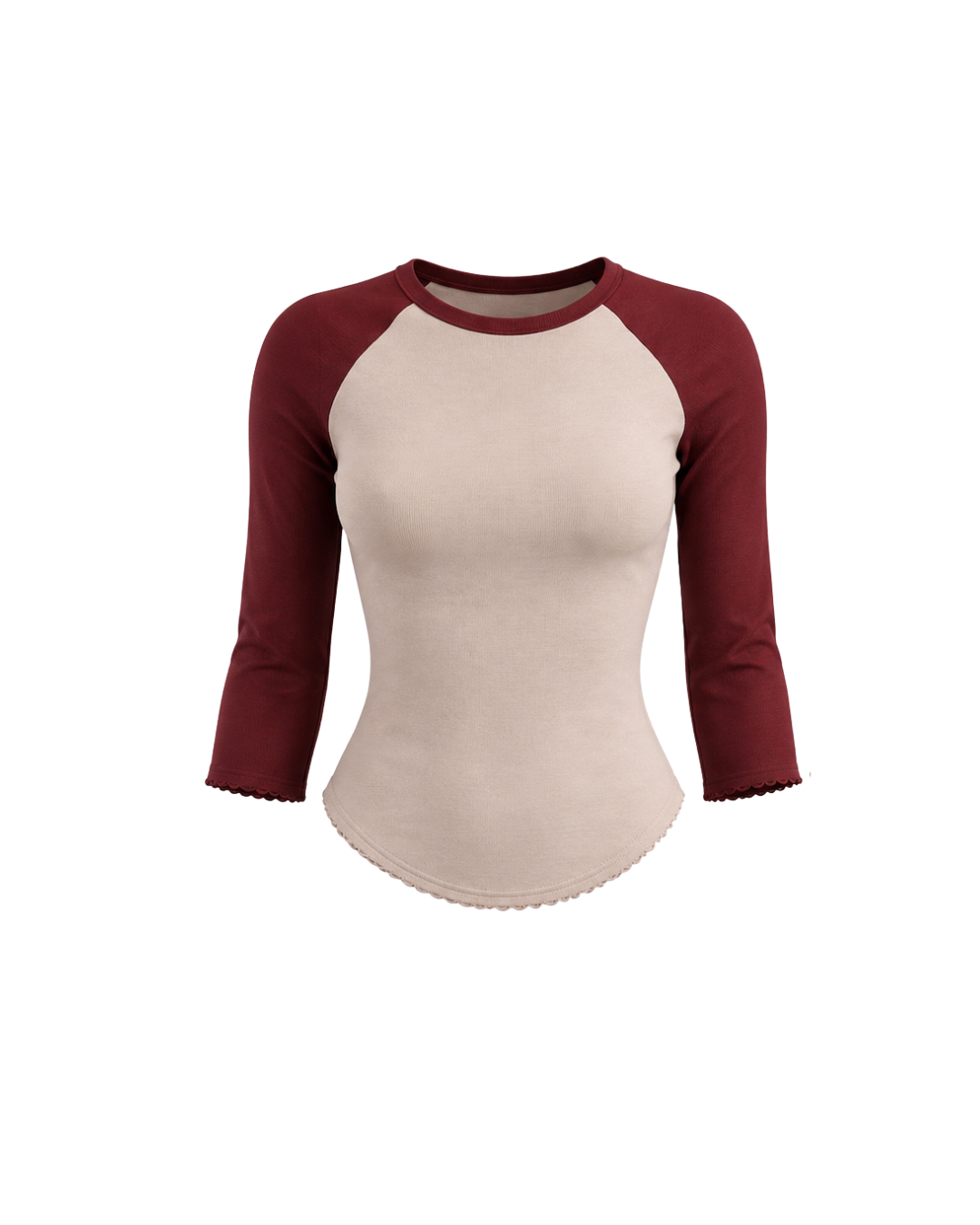 Campfire Capri Set - Raglan Top - Leggings - Wine Red