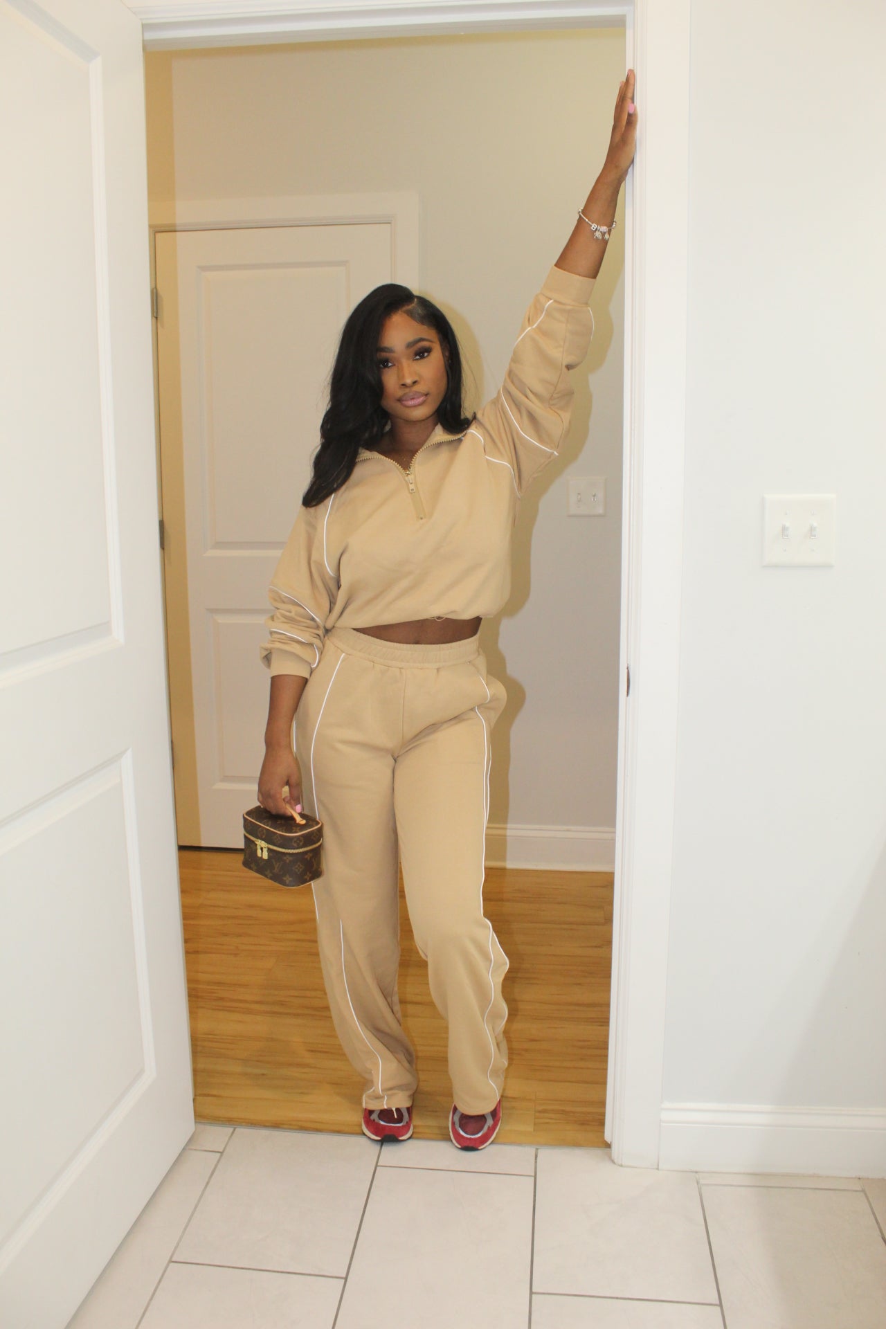 Blacked Out Tracksuit | Beige