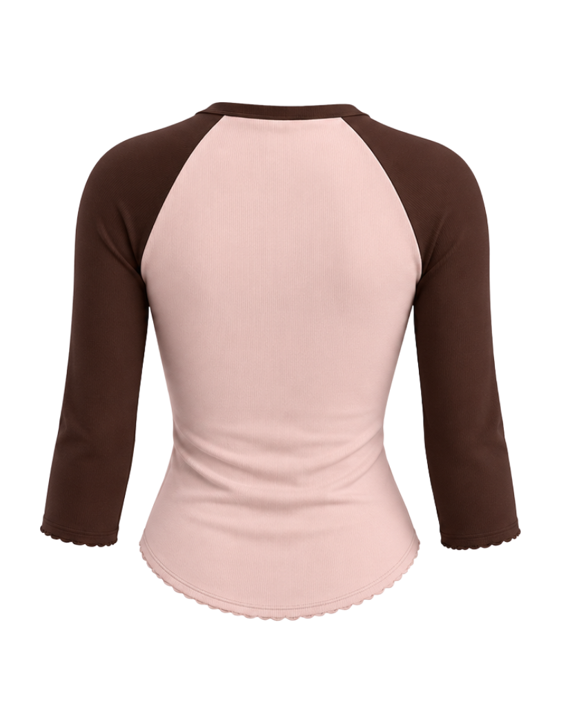 Campfire Raglan Tee - two Pack - Hunter - Chocolate