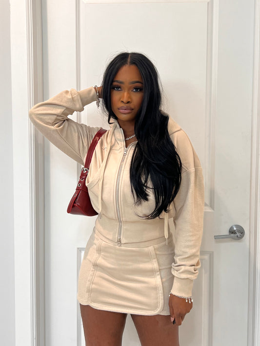 The Weekend| Hoodie Skirt Set